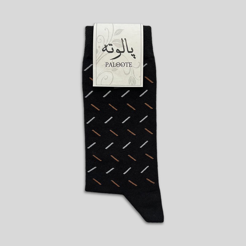 جوراب ساق بلند مردانه پالوته طرح راهراه مدل P3