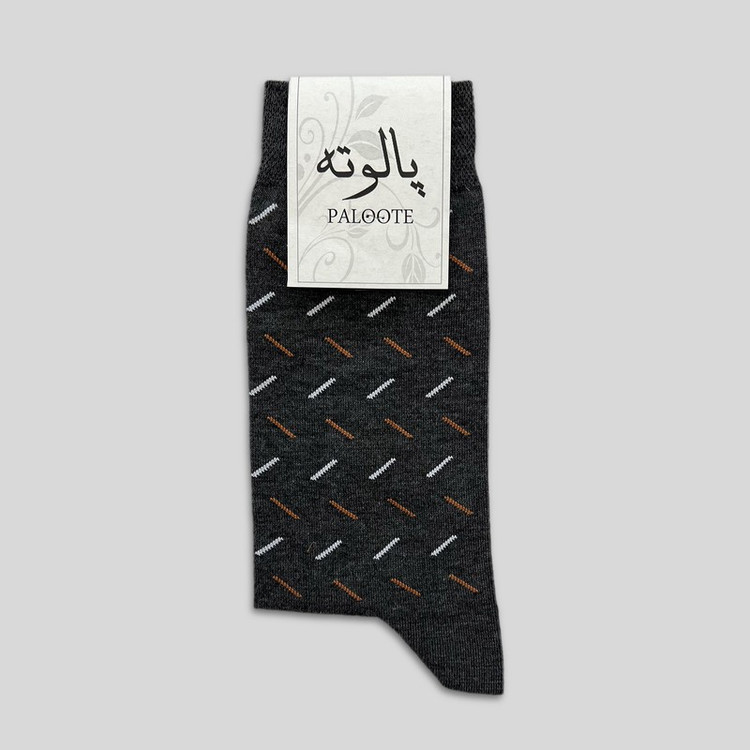 جوراب ساق بلند مردانه پالوته طرح راهراه مدل P3