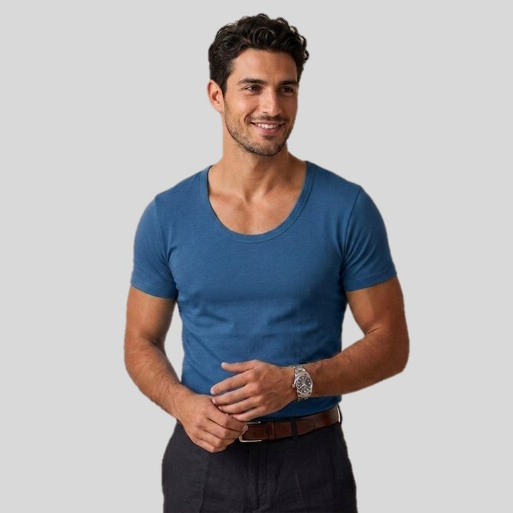 زیرپوش آستیندار یقه گرد مردانه مدل ZA2100S
