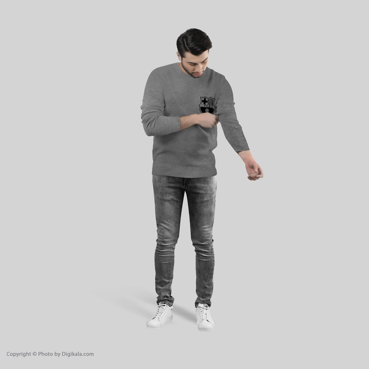تی شرت آستین بلند مردانه طرح بارسلونا مدل S32