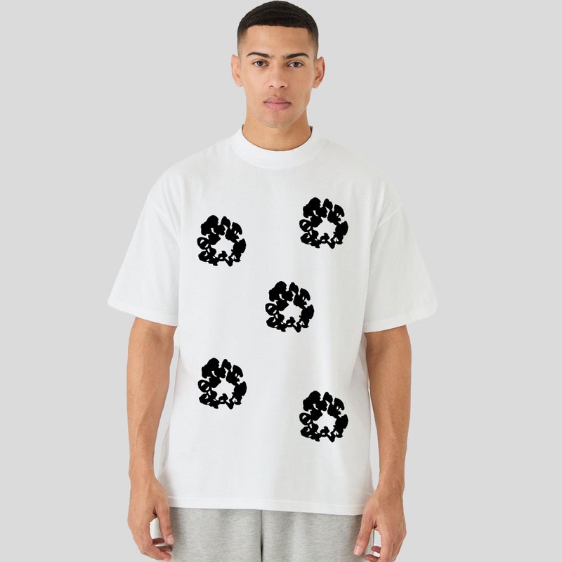 تیشرت آستین کوتاه یقه گرد مردانه مدل دنیم تیرز کد 01