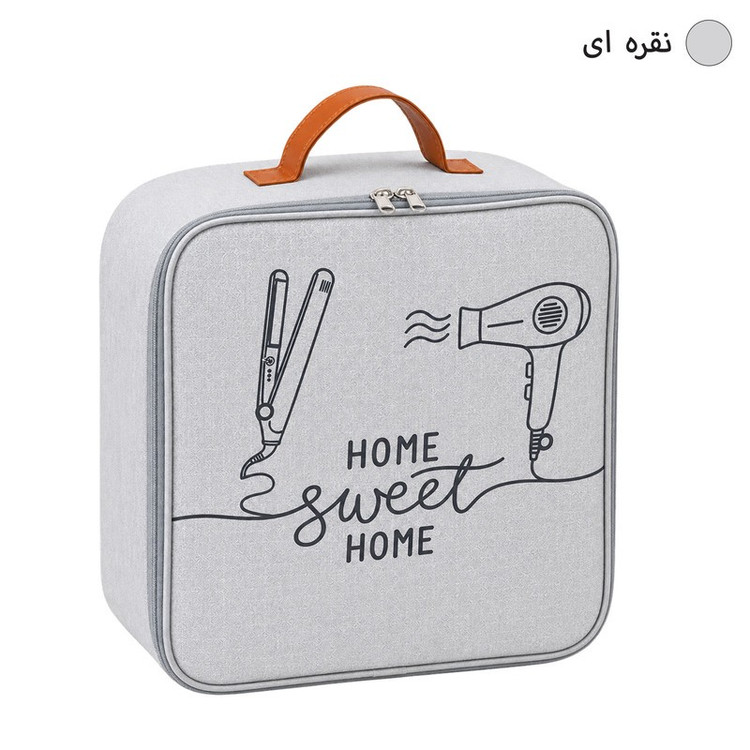 کیف لوازم آرایش زنانه طرح لینن مدل HOME SWEET HOME کد HDC1