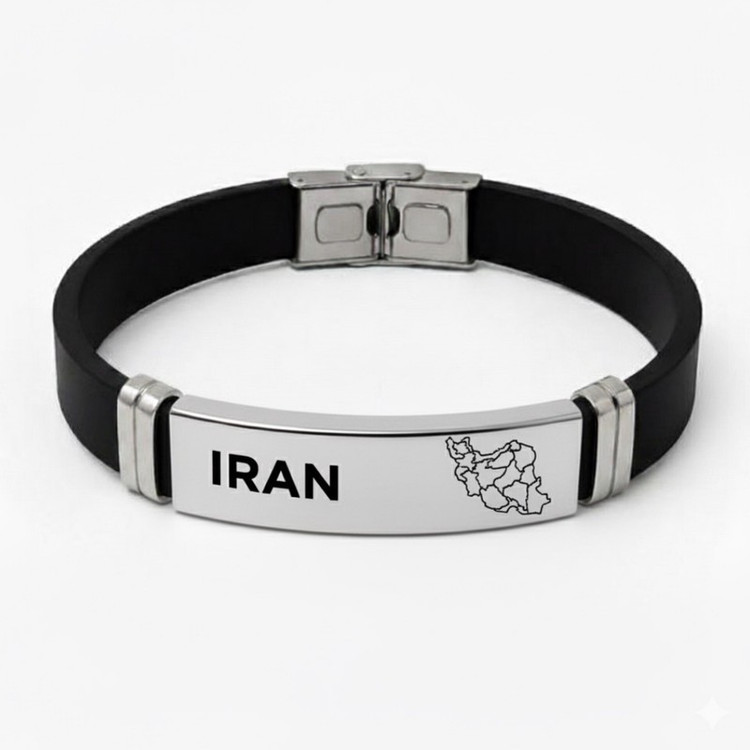 دستبند چرمی مدل نقشه ایران