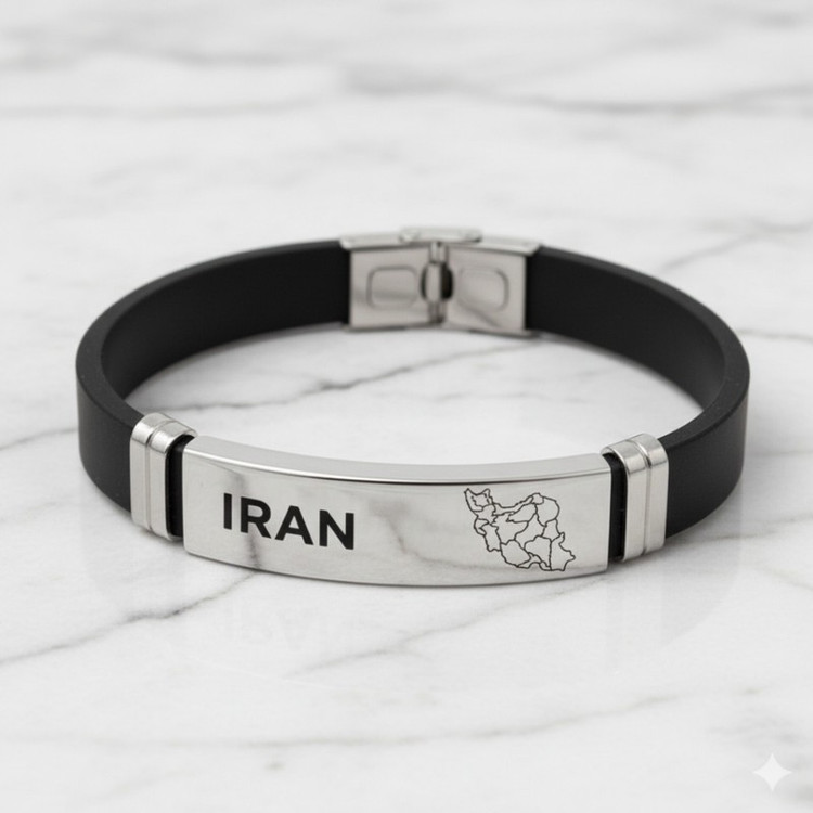 دستبند چرمی مدل نقشه ایران