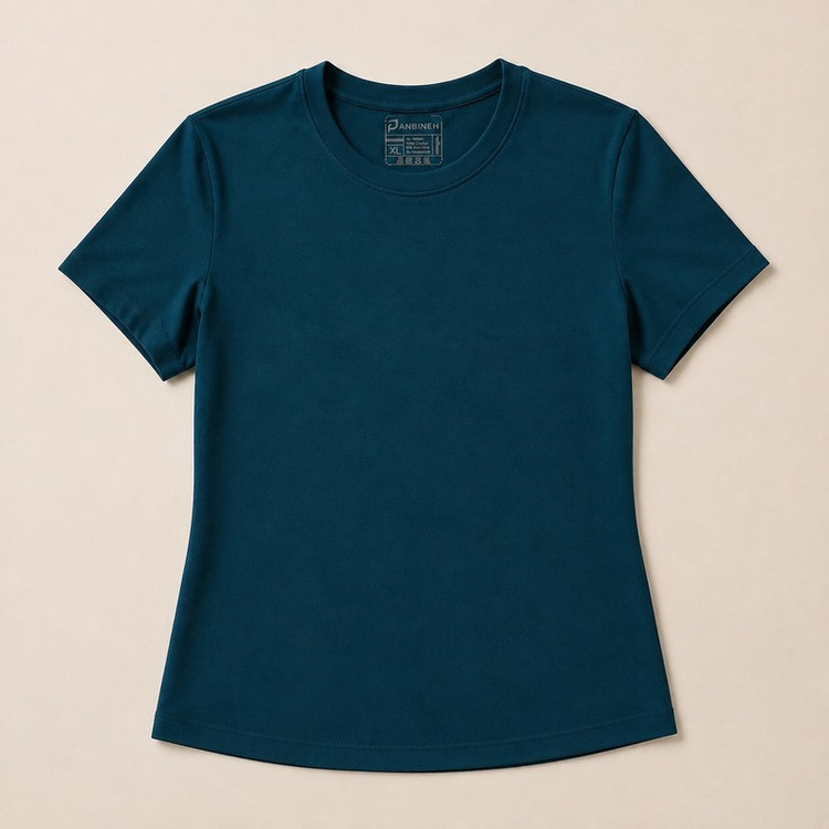 تیشرت زنانه نخ پنبه خالص پنبینه مدل تنفس پذیر