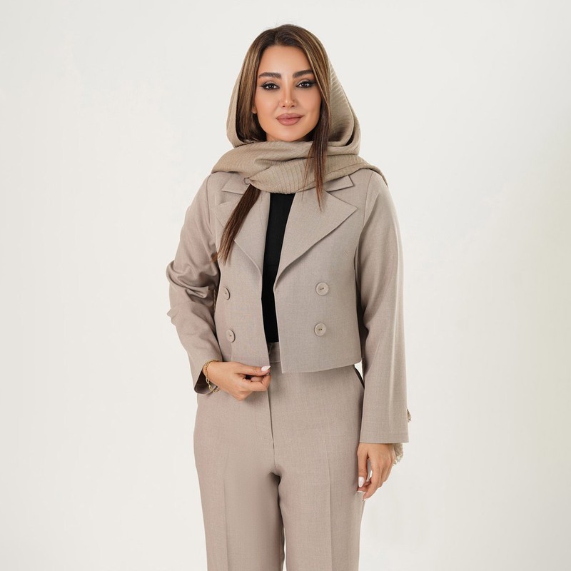 کت کراپ و شلوار زنانه السانا مدل زرسا کد 2742