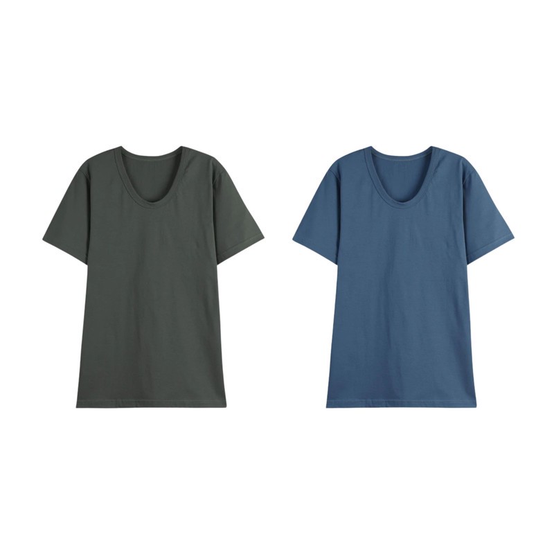 زیرپوش مردانه آستین دار پنبهای جناب مدل 01 بسته 2 عددی