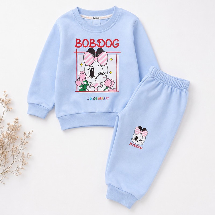 ست سویشرت و شلوار دخترانه مدل Bobdog کد M02