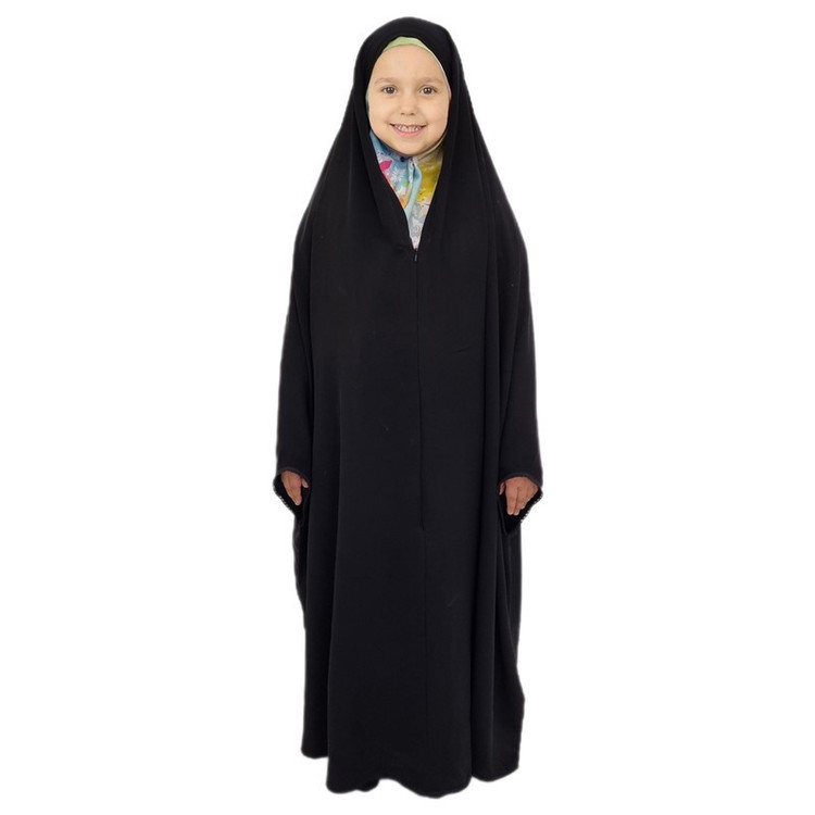 چادر دانشجویی دخترانه مدل جلو زیپ دار