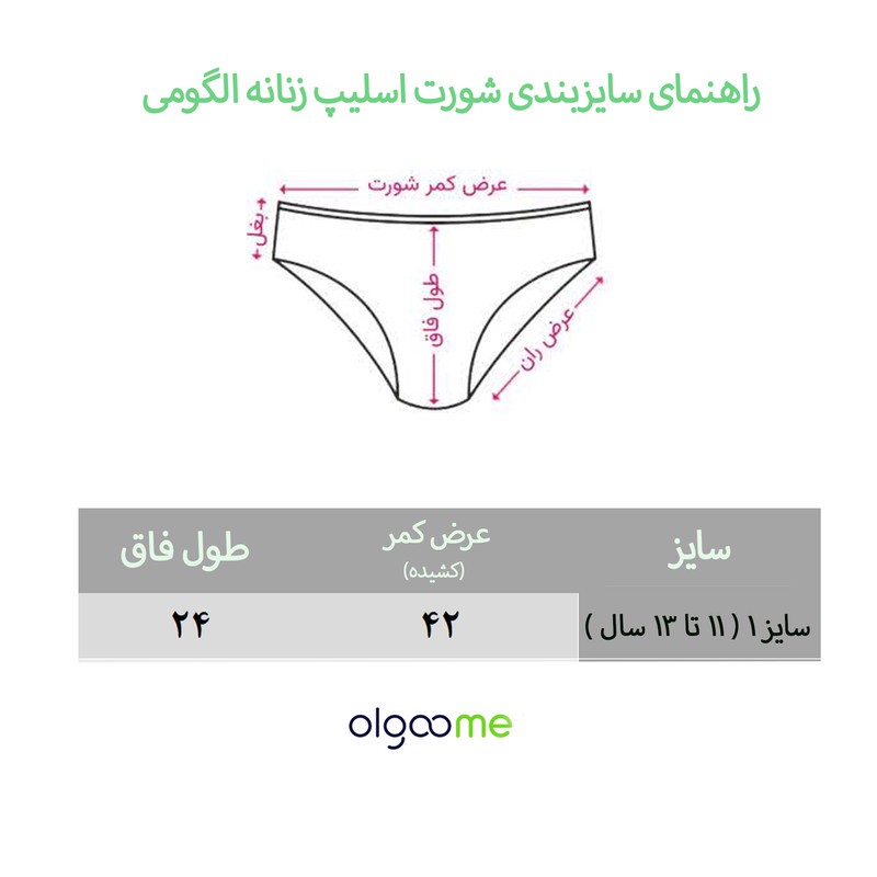 شورت اسلیپ دخترانه الگومی مدل نانا بسته 4 عددی