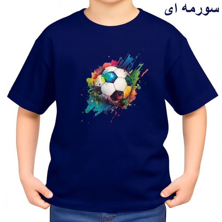 تیشرت آستین کوتاه بچگانه مدل فوتبال کد v1
