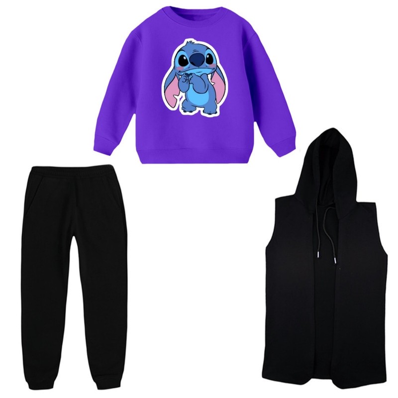 ست 3 تکه لباس راحتی بچگانه مدل استیچ کد 5
