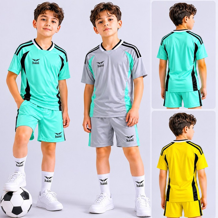 ست پیراهن و شلوارک ورزشی پسرانه مدل J120
