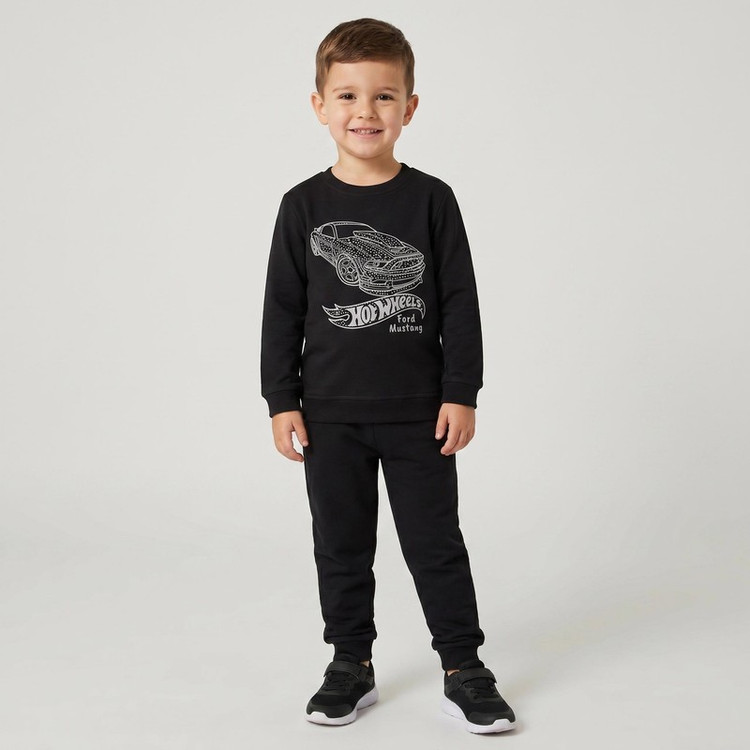 ست سویشرت و شلوار پسرانه مدل پنبه نگین دار