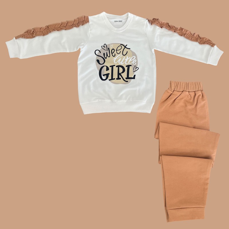 ست سویشرت و شلوار بچگانه مدل sweet girl