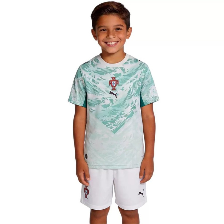 ست تی شرت و شلوارک ورزشی پسرانه مدل پرتغال Away 2026