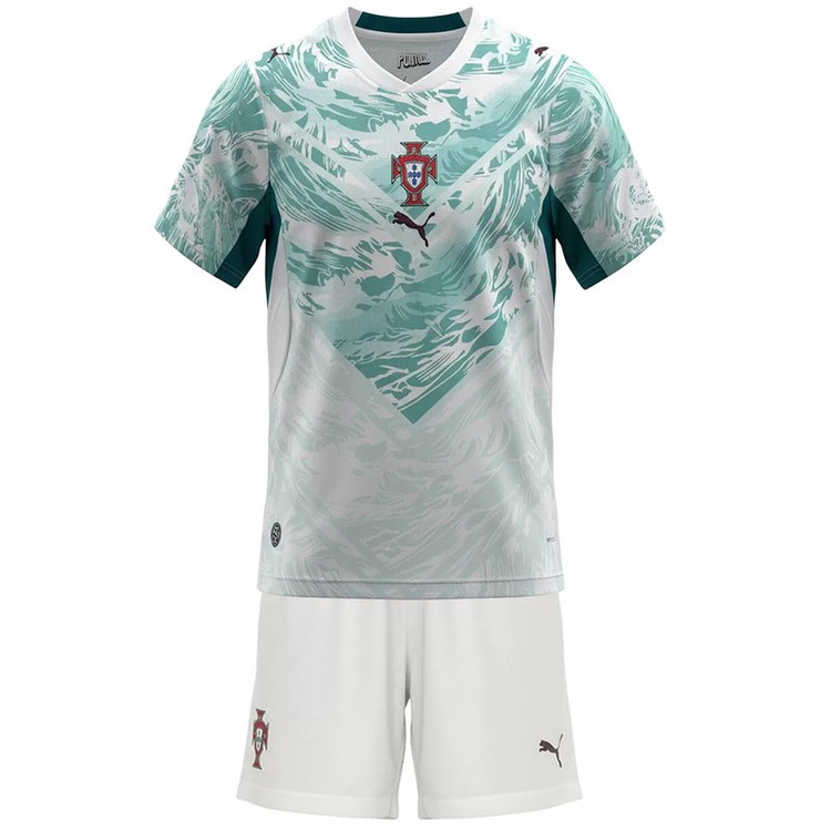 ست تی شرت و شلوارک ورزشی پسرانه مدل پرتغال Away 2026