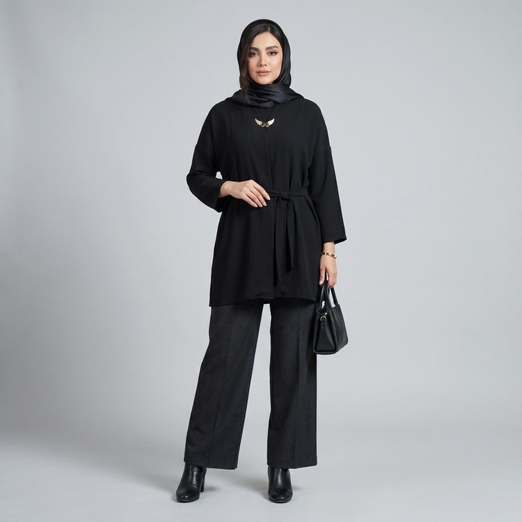 مانتو زنانه مدل نخی ابر و بادی tm-2890