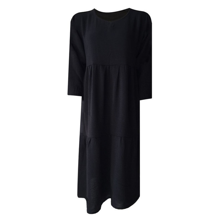 پیراهن یقه گرد زنانه مدل ابر و بادی کد tm-2891