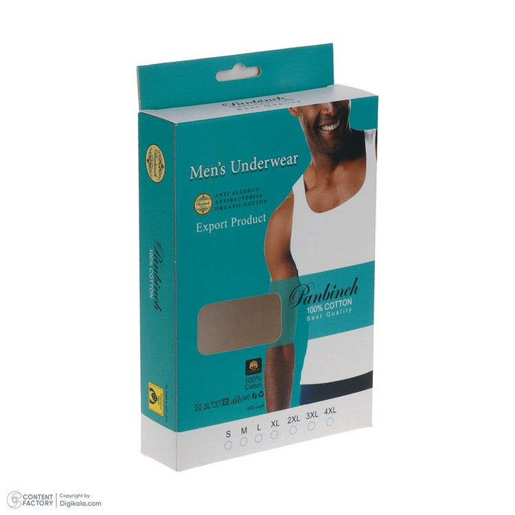 زیرپوش رکابی مردانه پنبینه کد 11095 مجموعه 3 عددی
