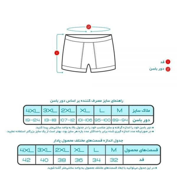 ست شورت و زیرپوش مردانه تولیدی پاران مدل اقتصادی