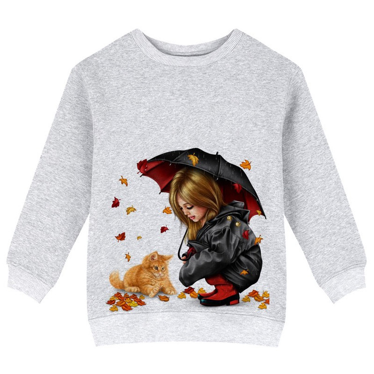 سویشرت دخترانه مدل دختر پاییزی A76