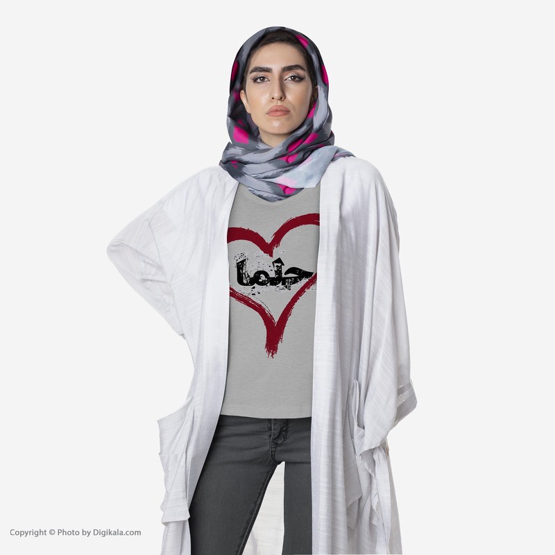 تیشرت آستین کوتاه زنانه طرح حلما کد S456