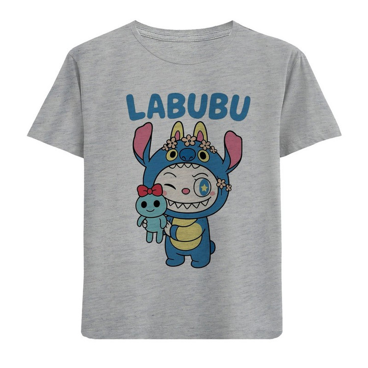 تیشرت آستین کوتاه دخترانه مدل N135 LABUBU