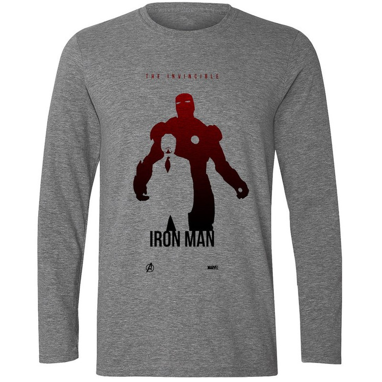 تی شرت آستین بلند مردانه طرح Iron Man کد S526