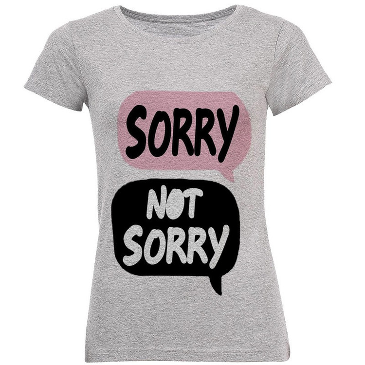 تی شرت آستین کوتاه زنانه طرح Sorry مدل A332