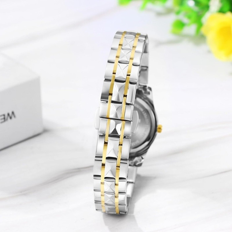 ساعت مچی عقربهای زنانه پوداگار مدل کوارتز کلاسیک دی دیت بند استیل طرح تراش الماسی کد P4