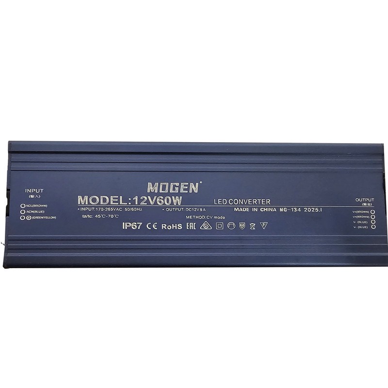 منبع تغذیه 12 ولت موگن مدل 12V60W