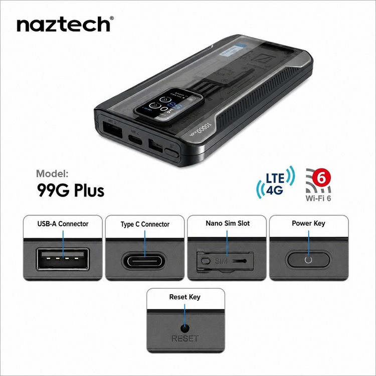 مودم روتر 4G LTE قابل حمل نزتک مدل 99G Plus
