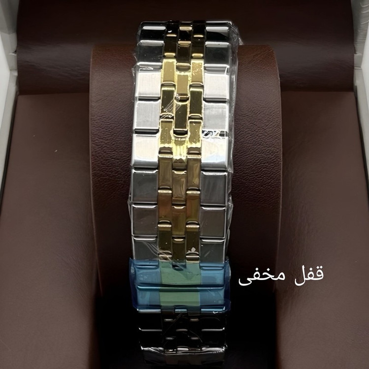ساعت مچی عقربهای کوارتز مردانه بین باند مدل کلاسیک اسپرت دی جاست بند استیل صفحه طرحدار کد BN6