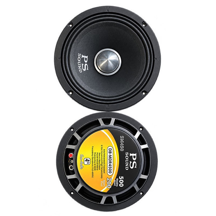 بلندگو میدرنج عقب و جلو خودرو پی اس سوند مدل PS-MDR4500 سایز 8 اینچ بسته 2 عددی