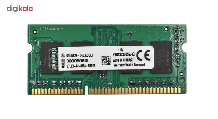 رم لپ تاپ کینگستون مدلDDR3 1333S MHz CL9 ظرفیت 4 گیگابایت
