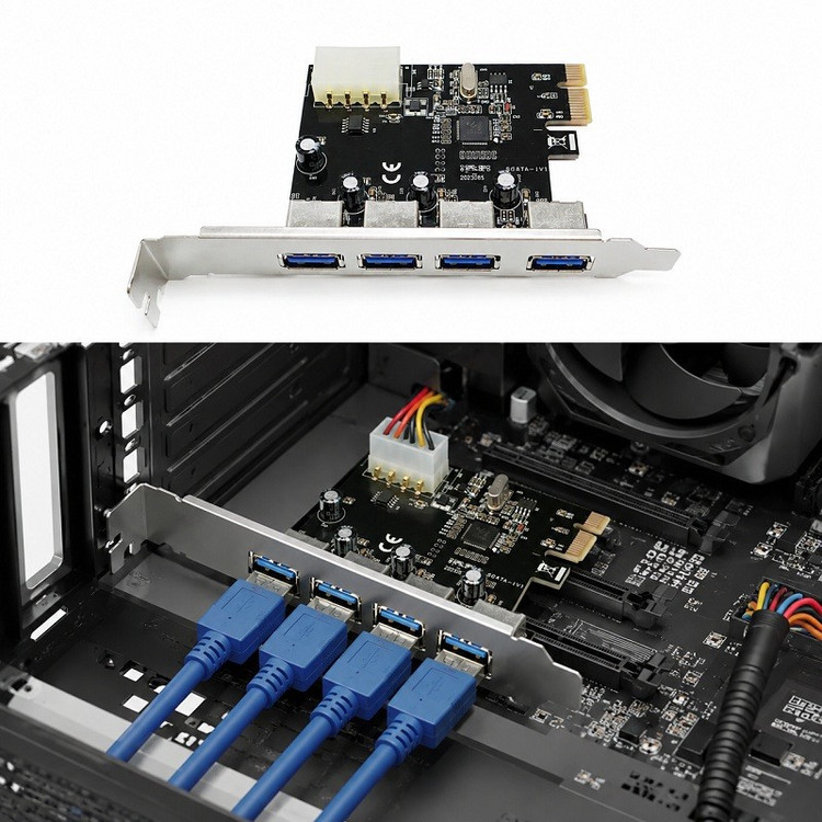 کارت توسعه PCI Express به USB 3.0 مدل 4Port