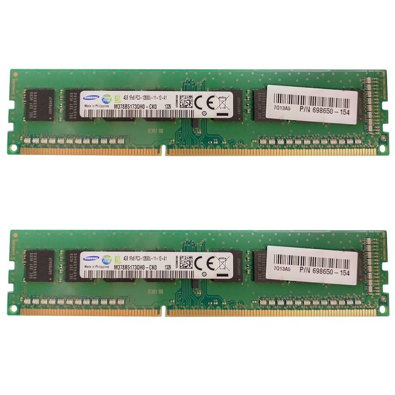 رم کامپیوتر سامسونگ مدل PC3-12800U DDR3 دو ماژوله 8 گیگابایت 1600 مگاهرتز تک کاناله تایمینگ CL11 نوع DIMM با 240 پین