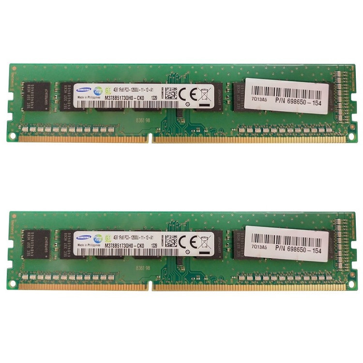 رم کامپیوتر سامسونگ مدل PC3-12800U DDR3 دو ماژوله 8 گیگابایت 1600 مگاهرتز تک کاناله تایمینگ CL11 نوع DIMM با 240 پین