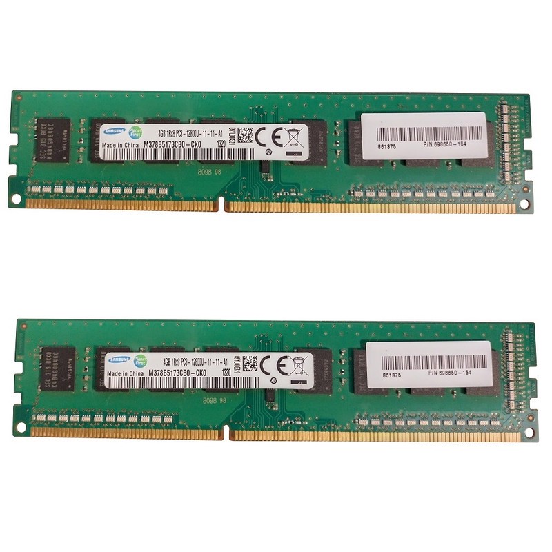 رم کامپیوتر سامسونگ مدل PC3-12800U DDR3 دو ماژوله 8 گیگابایت 1600 مگاهرتز تک کاناله تایمینگ CL11 نوع DIMM با 240 پین