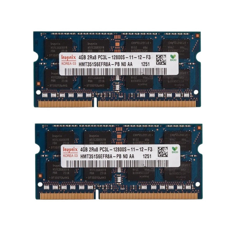 رم لپ تاپ DDR3L دو کاناله 1600 مگاهرتز CL11 هاینیکس ظرفیت ۴ گیگابایت بسته ۲ عددی