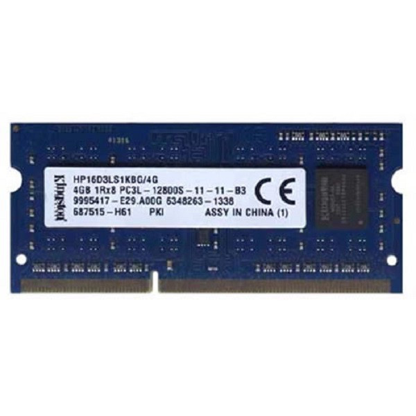 رم لپتاپ 4 گیگابایتی کینگستون SO-DIMM با فرکانس 1600 مگاهرتز، از نوع DDR3L، تایمینگ CL11، ولتاژ 1.35 ولت و 204 پین تک...