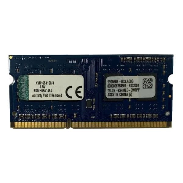 رم لپ تاپ DDR3 تک کاناله 12800s مگاهرتز CL11 کینگستون مدل PC3 ظرفیت 4 گیگابایت