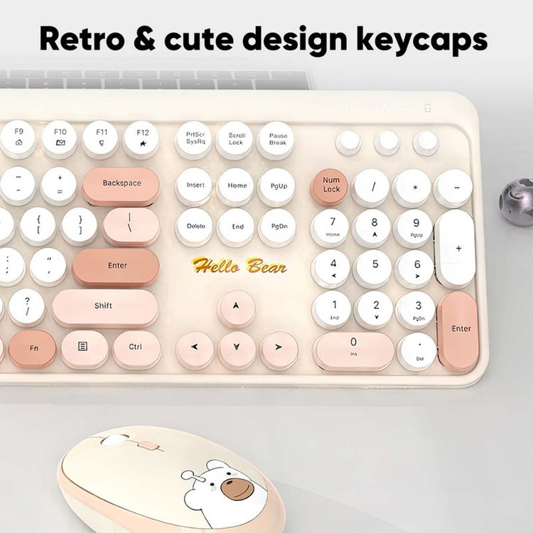 کیبورد و ماوس بی سیم گیزر مدل Hello Bear