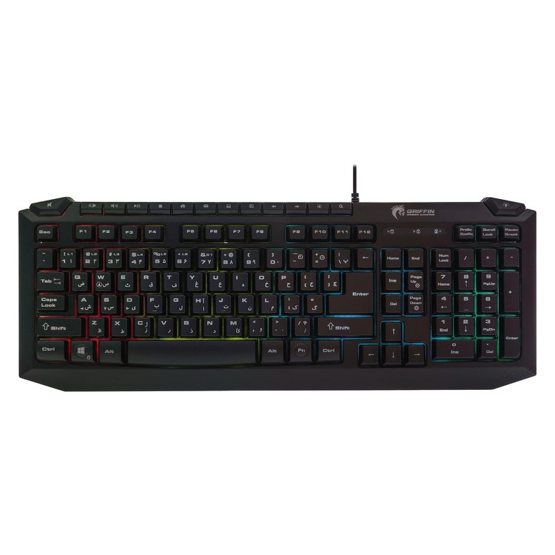 کیبورد گیمینگ گرین مدل GK701-RGB نورپردازی RGB Full-Size