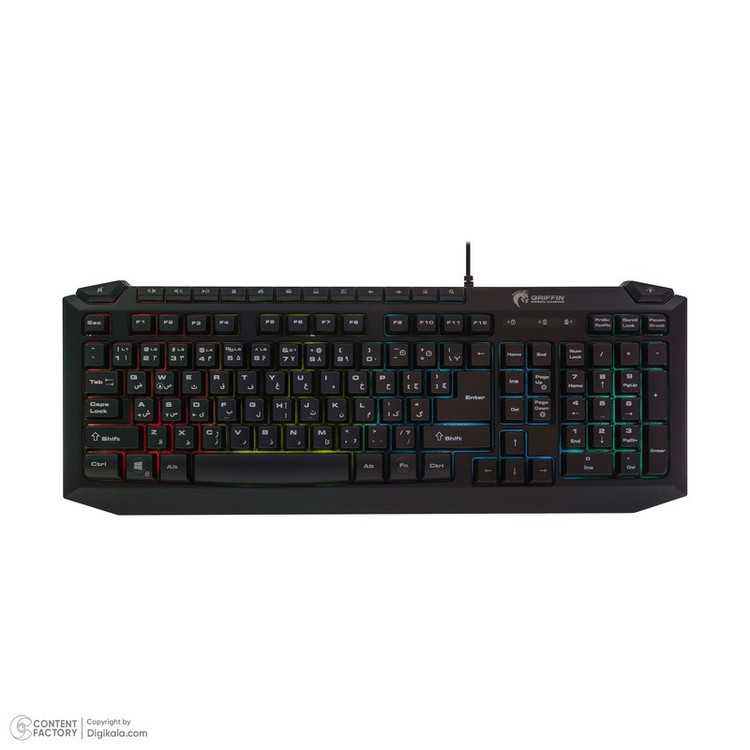 کیبورد گیمینگ گرین مدل GK701-RGB نورپردازی RGB Full-Size
