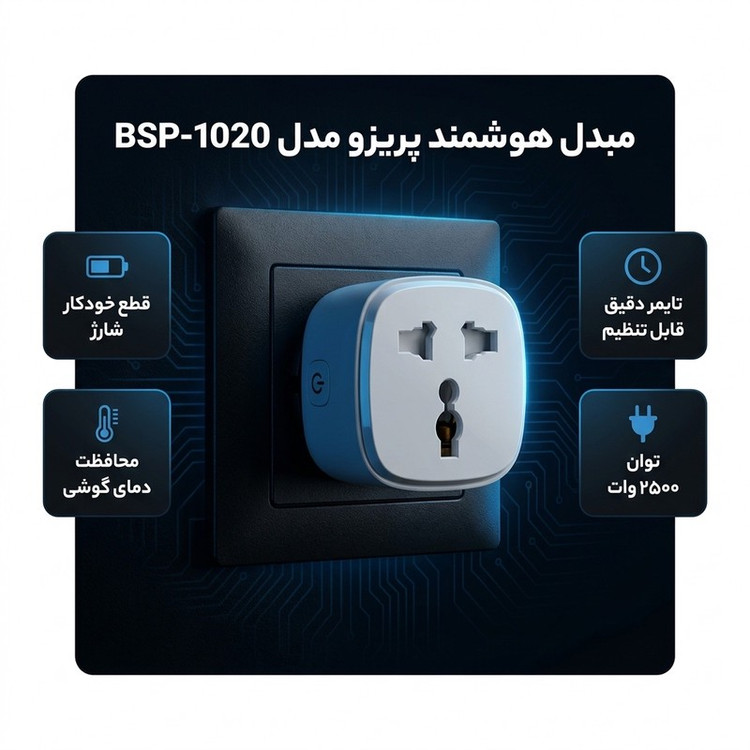 مبدل برق هوشمند پریزو مدل BSP1020