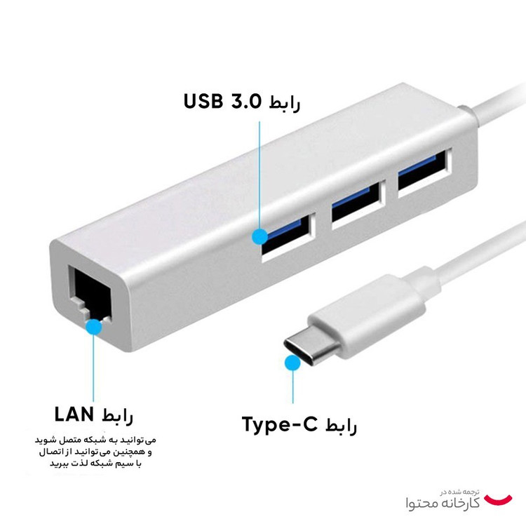مبدل USB-C به USB 3.0 کد 001