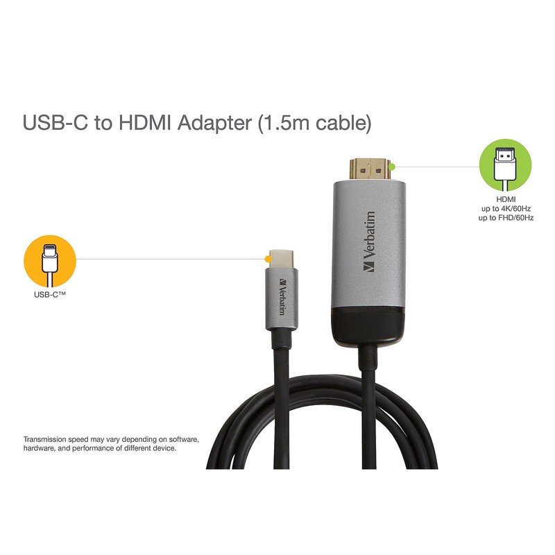 مبدل USB-C به HDMI ورباتیم مدل 49143