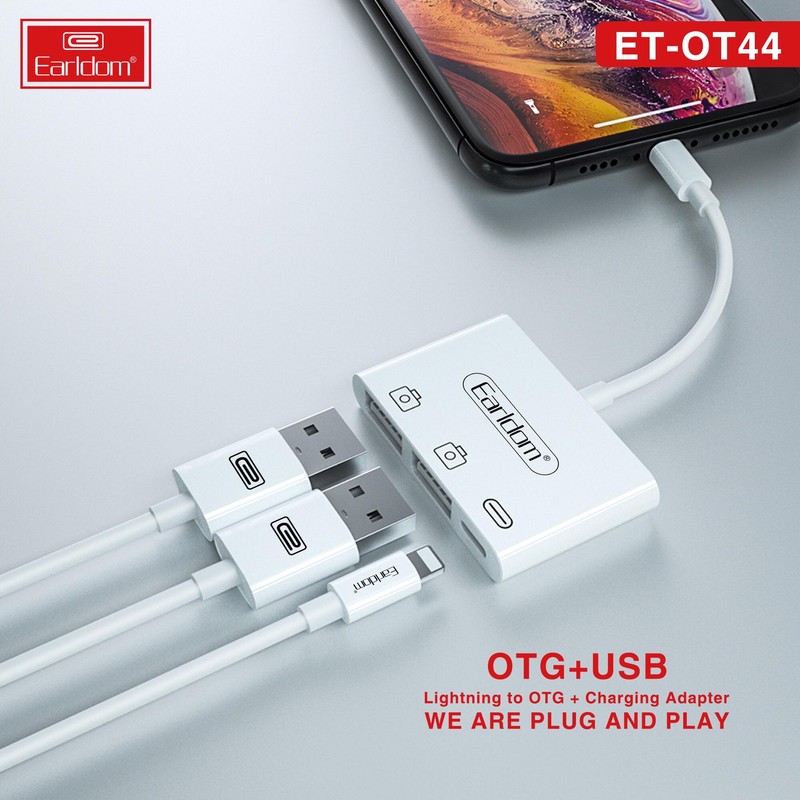 مبدل لایتنینگ به لایتنینگ / USB ارلدام مدل OT44